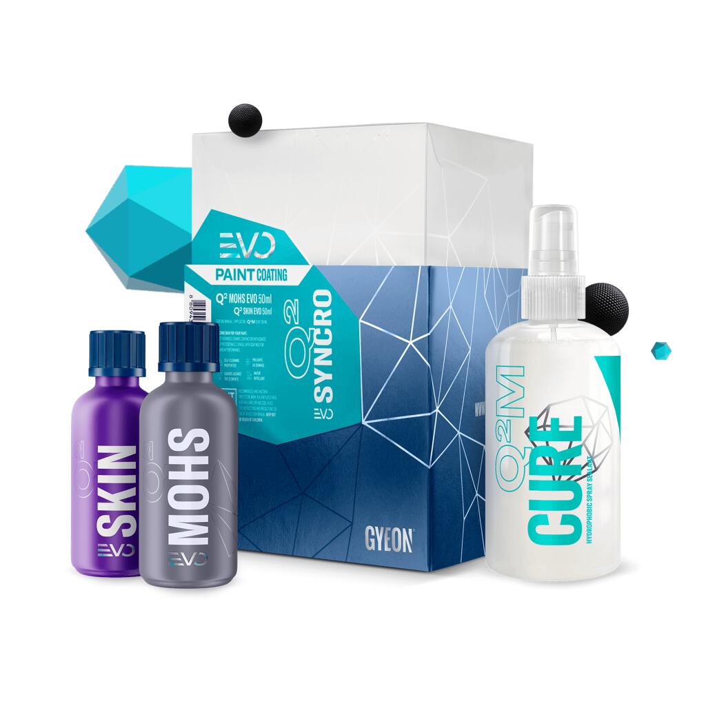 How Many Layers of Ceramic Coating Do You Need? Base Coat vs Topcoat Explained 3 GYEON Q2 Syncro EVO Kit two-stage ceramic coating