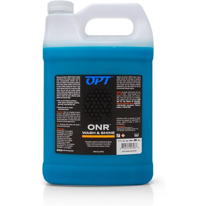 Optimum No Rinse Wash & Shine 3 ONR Wash & Shine car shampoo 128oz